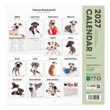 Read the image into the gallery view, THE DOG 2027年カレンダー 大判サイズ(イタリアン・グレイハウンド)の裏表紙