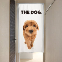 画像をギャラリービューアに読み込む, のれん THE DOG プードル(レッド 150cm丈)