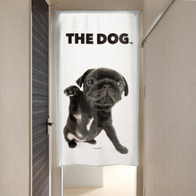 画像をギャラリービューアに読み込む, のれん THE DOG パグ(ブラック 150cm丈)