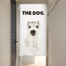 画像をギャラリービューアに読み込む, のれん THE DOG シベリアン・ハスキー(シルバー&ホワイト 150cm丈)