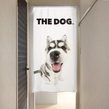 画像をギャラリービューアに読み込む, のれん THE DOG シベリアン・ハスキー(ブラック&ホワイト 150cm丈)