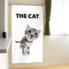 画像をギャラリービューアに読み込む, のれん THE CAT アメリカン・ショートヘア(シルバー 150cm丈)