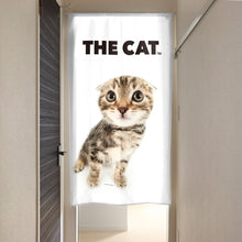 画像をギャラリービューアに読み込む, のれん THE CAT スコティッシュ・フォールド(ブラウン 150cm丈)