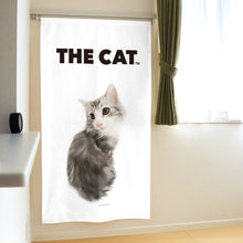 画像をギャラリービューアに読み込む, のれん THE CAT ノルウェージャンフォレストキャット(ブルータビー 150cm丈)