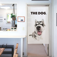 画像をギャラリービューアに読み込む, のれん THE DOG シベリアン・ハスキー(ブラック&ホワイト 150cm丈)