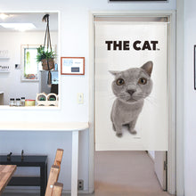 画像をギャラリービューアに読み込む, のれん THE CAT ブリティッシュ・ショートヘア(ブルー 150cm丈)