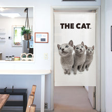 画像をギャラリービューアに読み込む, のれん THE CAT ロシアンブルー(3匹 150cm丈)