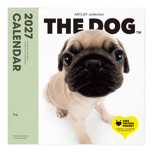 THE DOG 2027年カレンダー 大判サイズ（パグ）の表紙