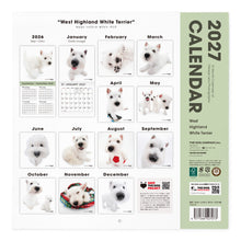 Read the image into the gallery view, THE DOG 2027年カレンダー 大判サイズ（ウエスト・ハイランド・ホワイト・テリア）の裏表紙
