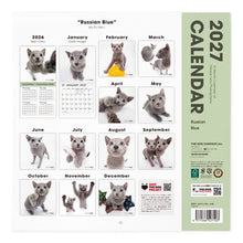 画像をギャラリービューアに読み込む, THE CAT 2027年カレンダー 大判サイズ（ロシアンブルー）の裏表紙
