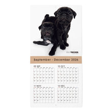 Read the image into the gallery view, THE DOG 2027年カレンダー ミニサイズ（パグ）の2026年部分
