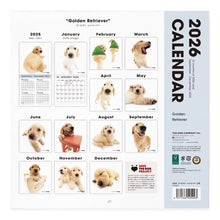 画像をギャラリービューアに読み込む, THE DOG 2026年カレンダー 大判サイズ（ゴールデン・レトリーバー）
