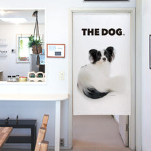 画像をギャラリービューアに読み込む, のれん THE DOG パピヨン（150cm丈）
