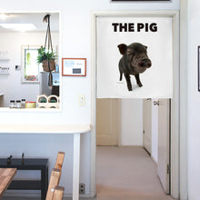 画像をギャラリービューアに読み込む, のれん THE PIG ブタ（黒2 90cm丈）
