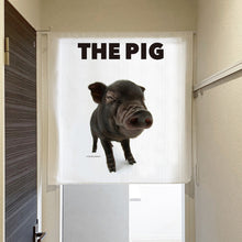 画像をギャラリービューアに読み込む, のれん THE PIG ブタ（黒2 90cm丈）
