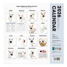 画像をギャラリービューアに読み込む, THE DOG 2026年カレンダー 大判サイズ（ウエスト・ハイランド・ホワイト・テリア）
