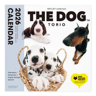 THE DOG 2026年カレンダー 大判サイズ トリオ（ダルメシアン/ドーベルマン/イングリッシュ・スプリンガー・スパニエル）