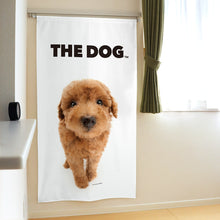 画像をギャラリービューアに読み込む, のれん THE DOG プードル（レッド 150cm丈）
