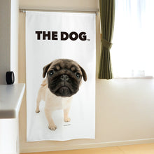 画像をギャラリービューアに読み込む, のれん THE DOG パグ（フォーン 150cm丈）
