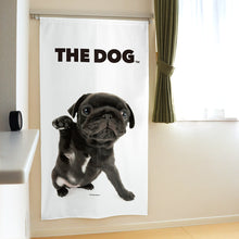 画像をギャラリービューアに読み込む, のれん THE DOG パグ（ブラック 150cm丈）
