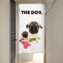 画像をギャラリービューアに読み込む, のれん THE DOG パグ（2匹 150cm丈）
