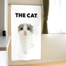 画像をギャラリービューアに読み込む, のれん THE CAT スコティッシュ・フォールド（ブルー&amp;ホワイト 150cm丈）
