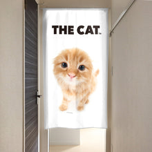 画像をギャラリービューアに読み込む, のれん THE CAT スコティッシュ・フォールド（レッド1 150cm丈）
