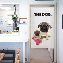 画像をギャラリービューアに読み込む, のれん THE DOG パグ（2匹 150cm丈）
