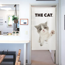 画像をギャラリービューアに読み込む, のれん THE CAT エキゾチックショートヘア（ブルー&amp;ホワイト 150cm丈）
