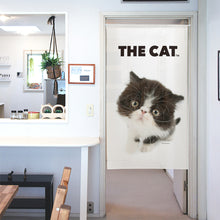 画像をギャラリービューアに読み込む, のれん THE CAT エキゾチックショートヘア（ブラック&amp;ホワイト 150cm丈）
