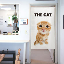 画像をギャラリービューアに読み込む, のれん THE CAT スコティッシュ・フォールド（レッド2 150cm丈）
